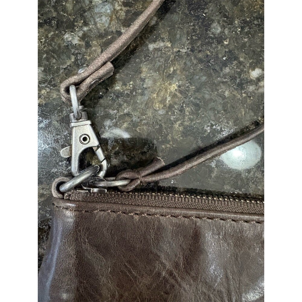 Frye Wristlet Wallet Womens One Size Brown Zip Pouch Clutch Detachable - Picture 3 of 8